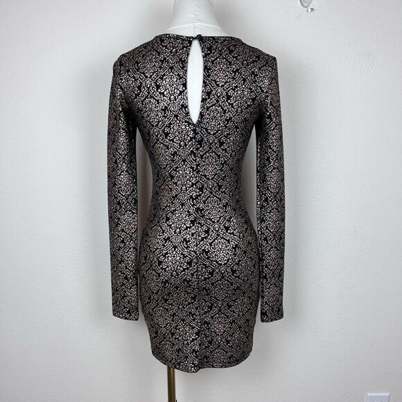 Lucca Couture Dress Womens Extra Small Mini Bodycon Metallic Party Cocktail - Picture 11 of 11